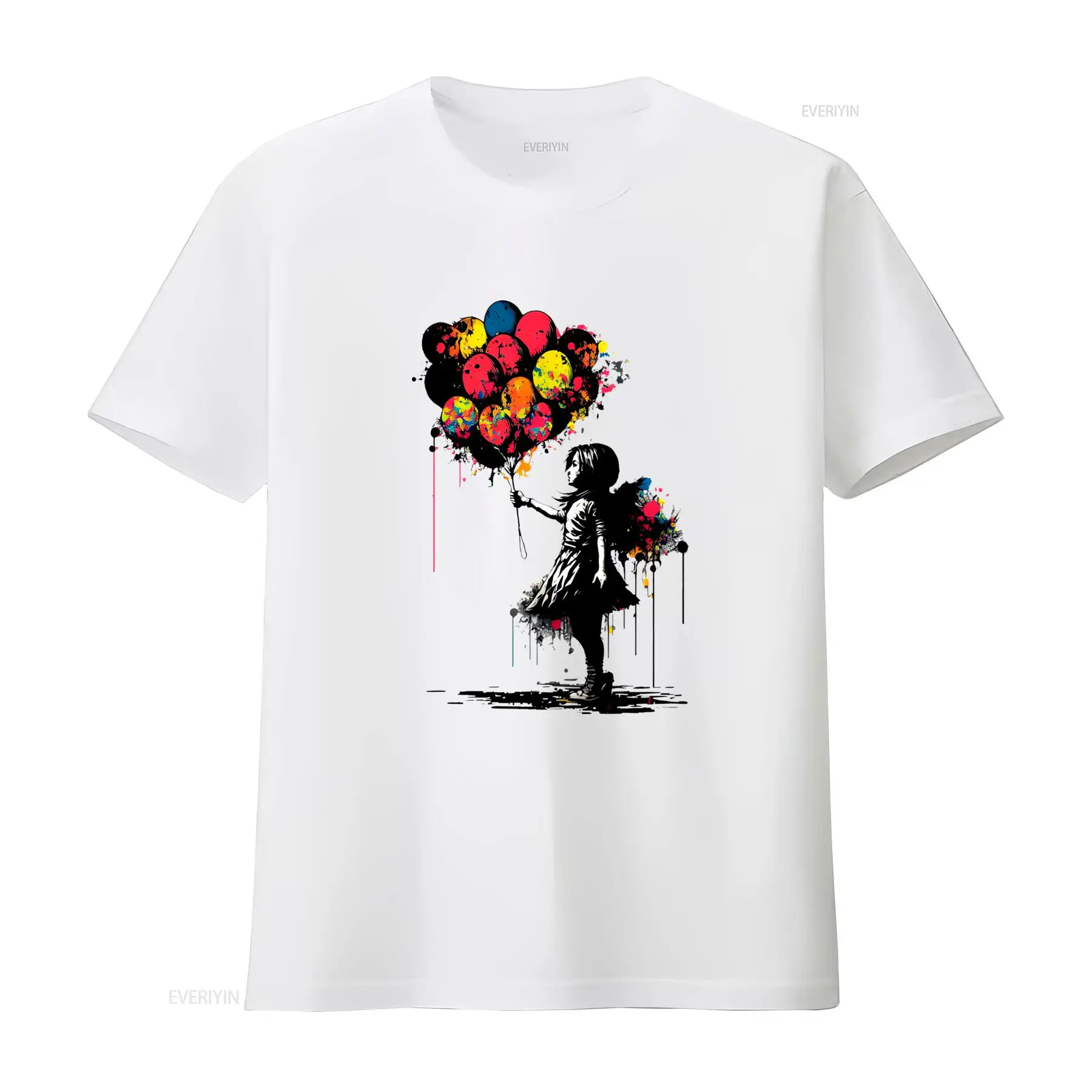 Street Fashion China Girl - Banksy Peace T Shirt Balloon Girl