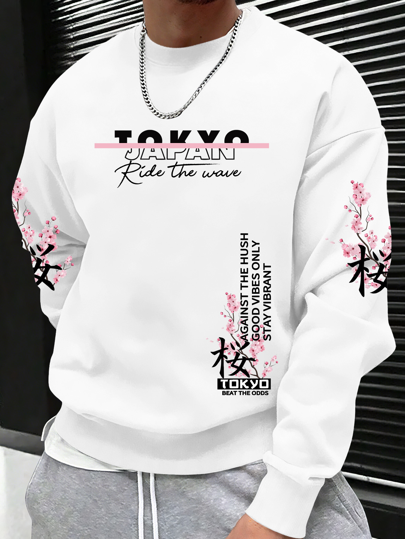 Street Fashion Tokyo - Men Women Fashion Sweatshirt, Tokyo Cherry