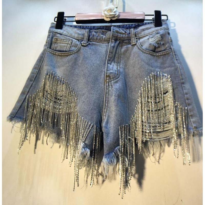 Distressed Jean Rip - 2026 Denim Shorts Women Hole Ripped