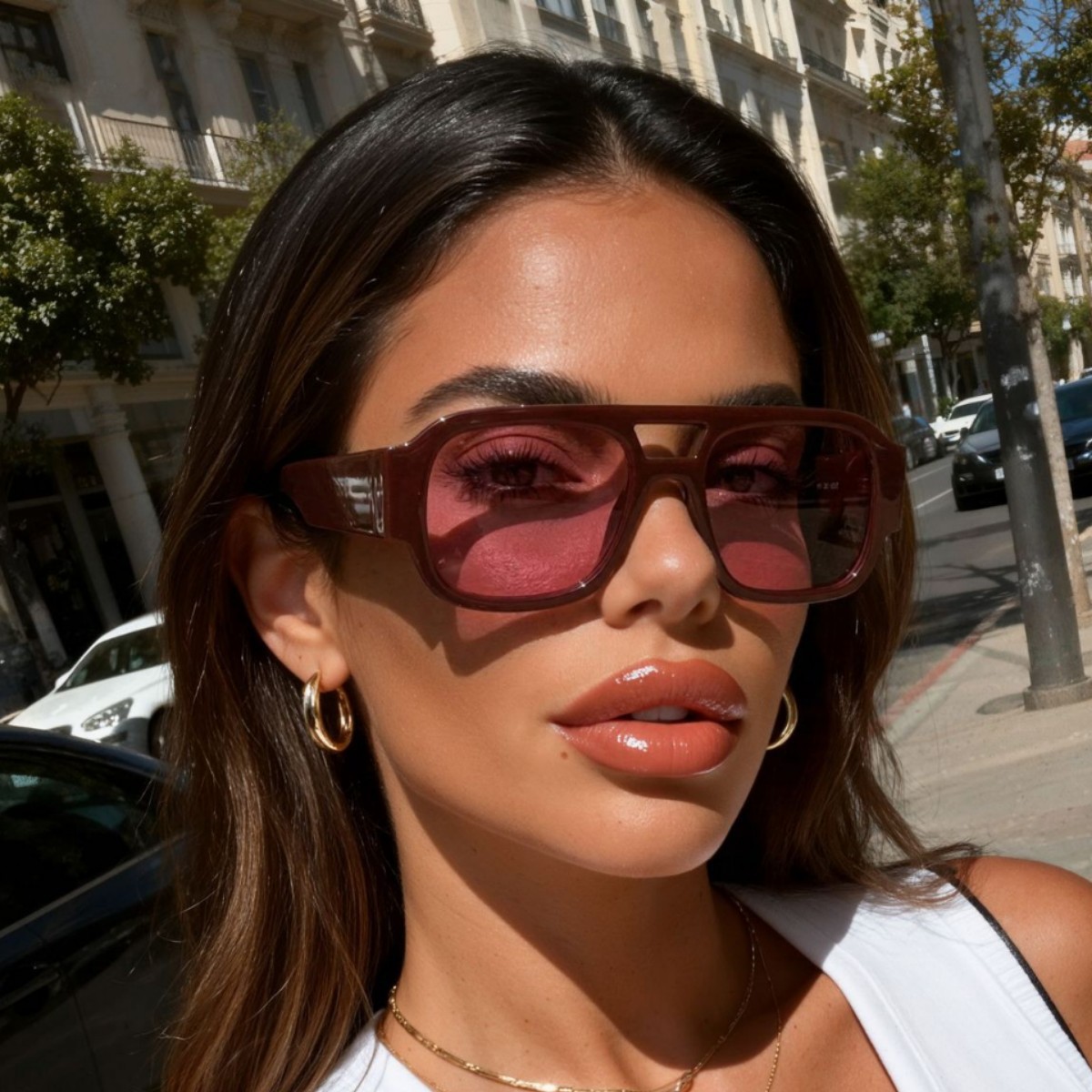 Street Fashion Glasses - Retro Aviator Sunglasses New Y2K Double