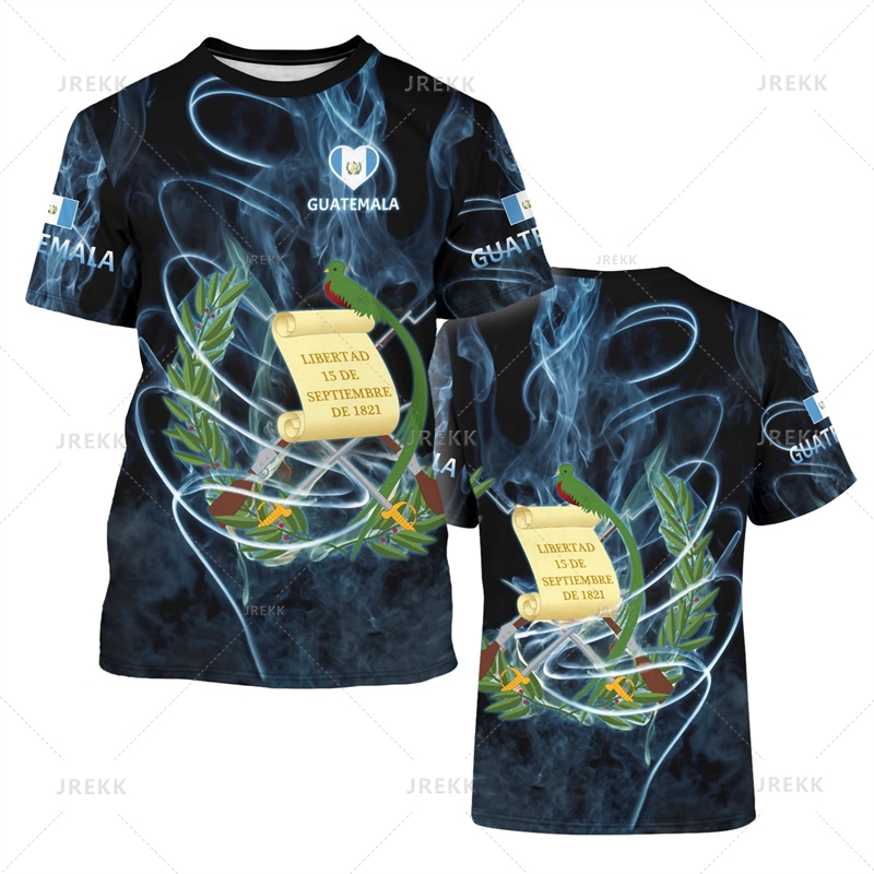 Street Fashion Usa - Guatemala Flag Pattern T-Shirt For Men