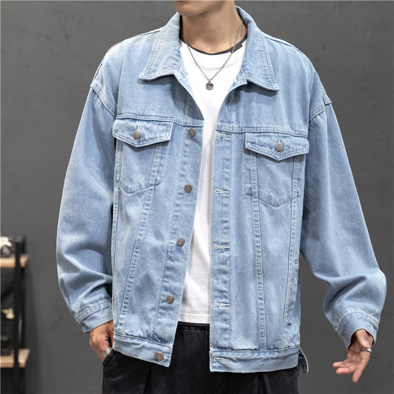 New Denim Jacket Men Vintage J - Street Fashion Jeans Men recension och pris