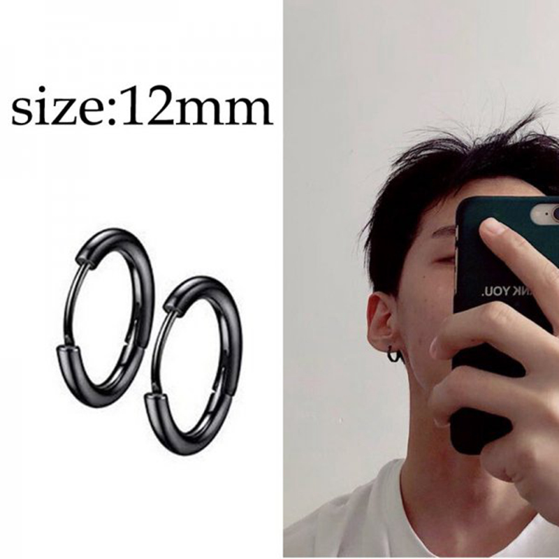 1 PC Men Punk Stainless Titani - Street Fashion Earrings recension och pris