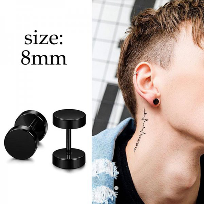 1 PC Men Punk Stainless Titani - Street Fashion Earrings recension och pris