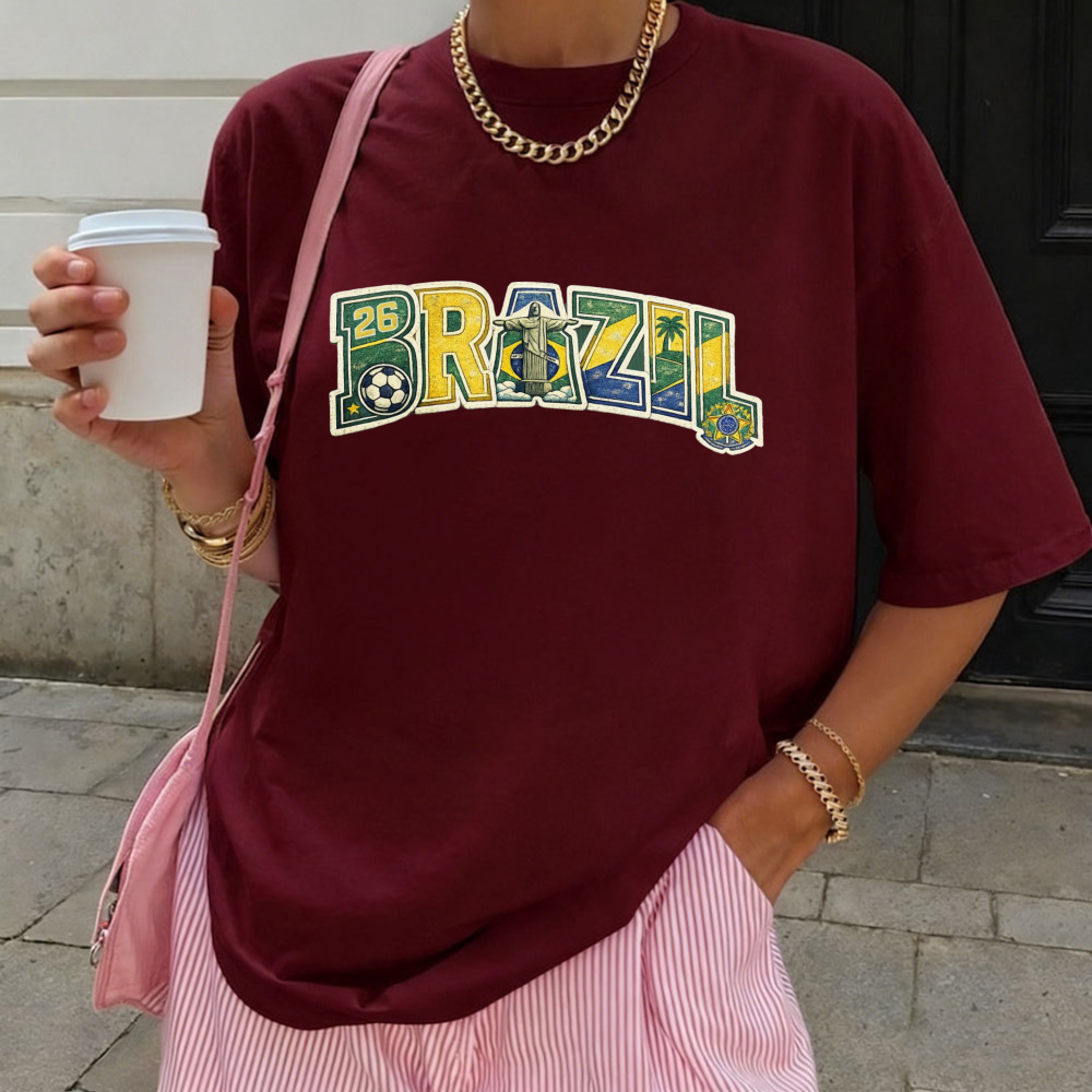 Brazil 2026 Soccer Tee Retro F - Street Fashion Brazil recension och pris