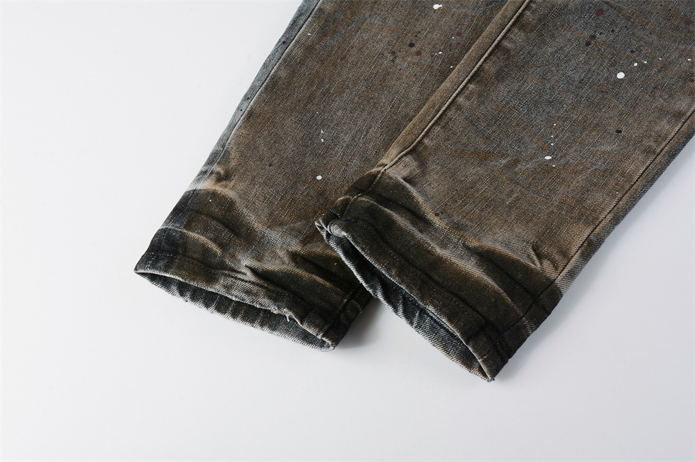 Men Fashion American Jeans Hig - Distressed Jean Rip recension och pris