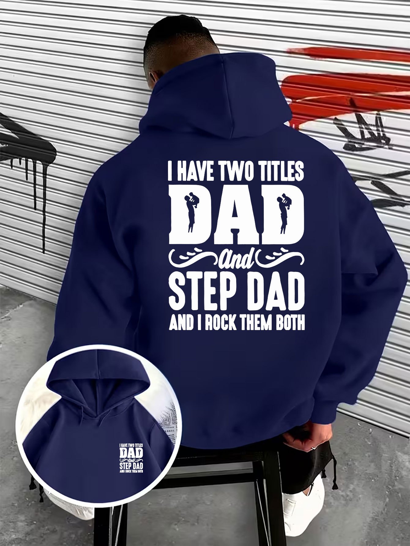 Family Men's Hooded Sweatshirt - Street Fashion Logo Design recension och pris