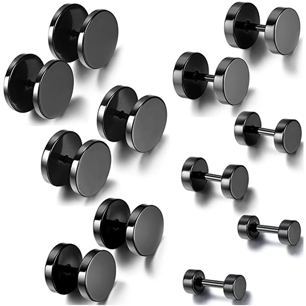 2 Piece Punk Stainless Steel S - Street Fashion Earrings recension och pris