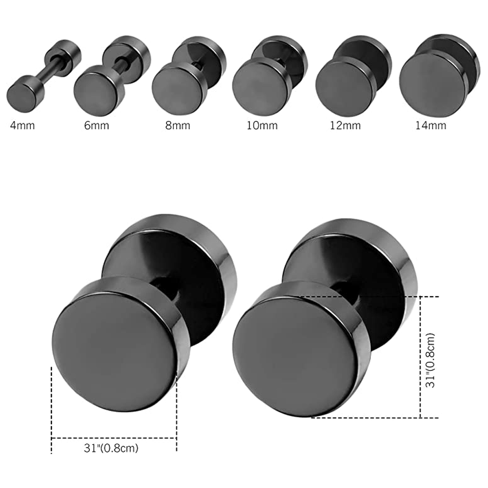 2 Piece Punk Stainless Steel S - Street Fashion Earrings recension och pris