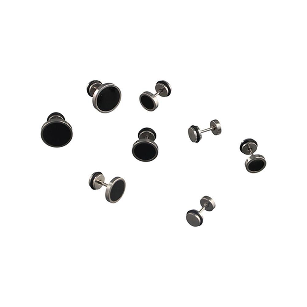 Korean Style Round Black Stud  - Street Fashion Earrings recension och pris
