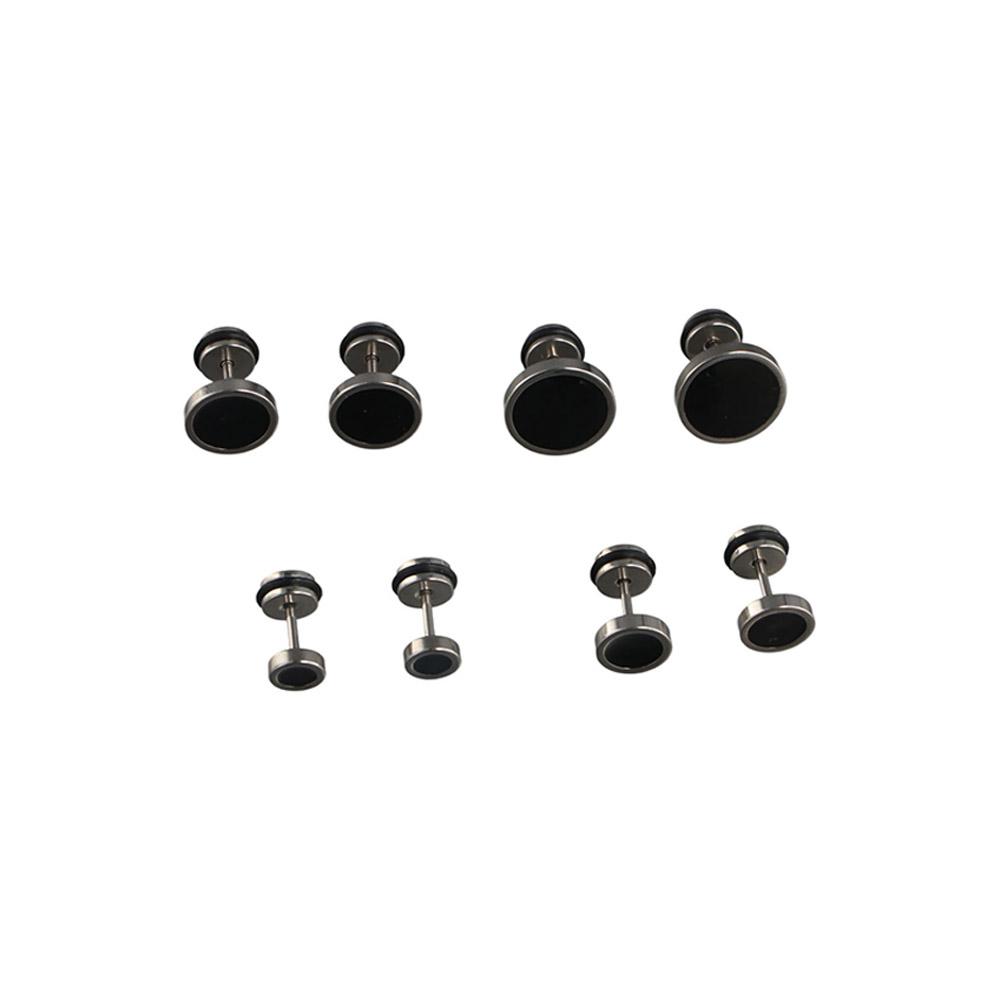 Korean Style Round Black Stud  - Street Fashion Earrings recension och pris