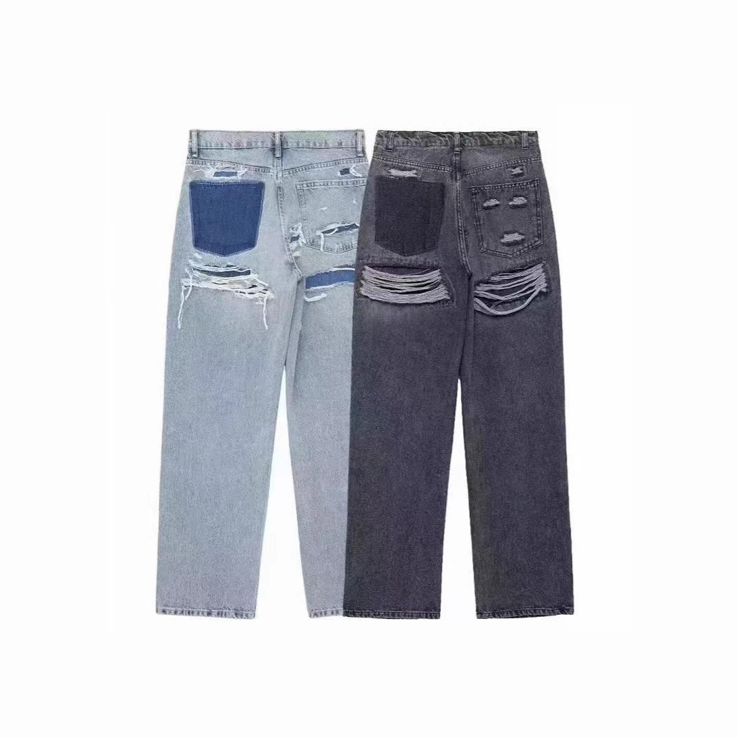 Women's Mid Waist Loose Fit Di - Distressed Jean Rip recension och pris