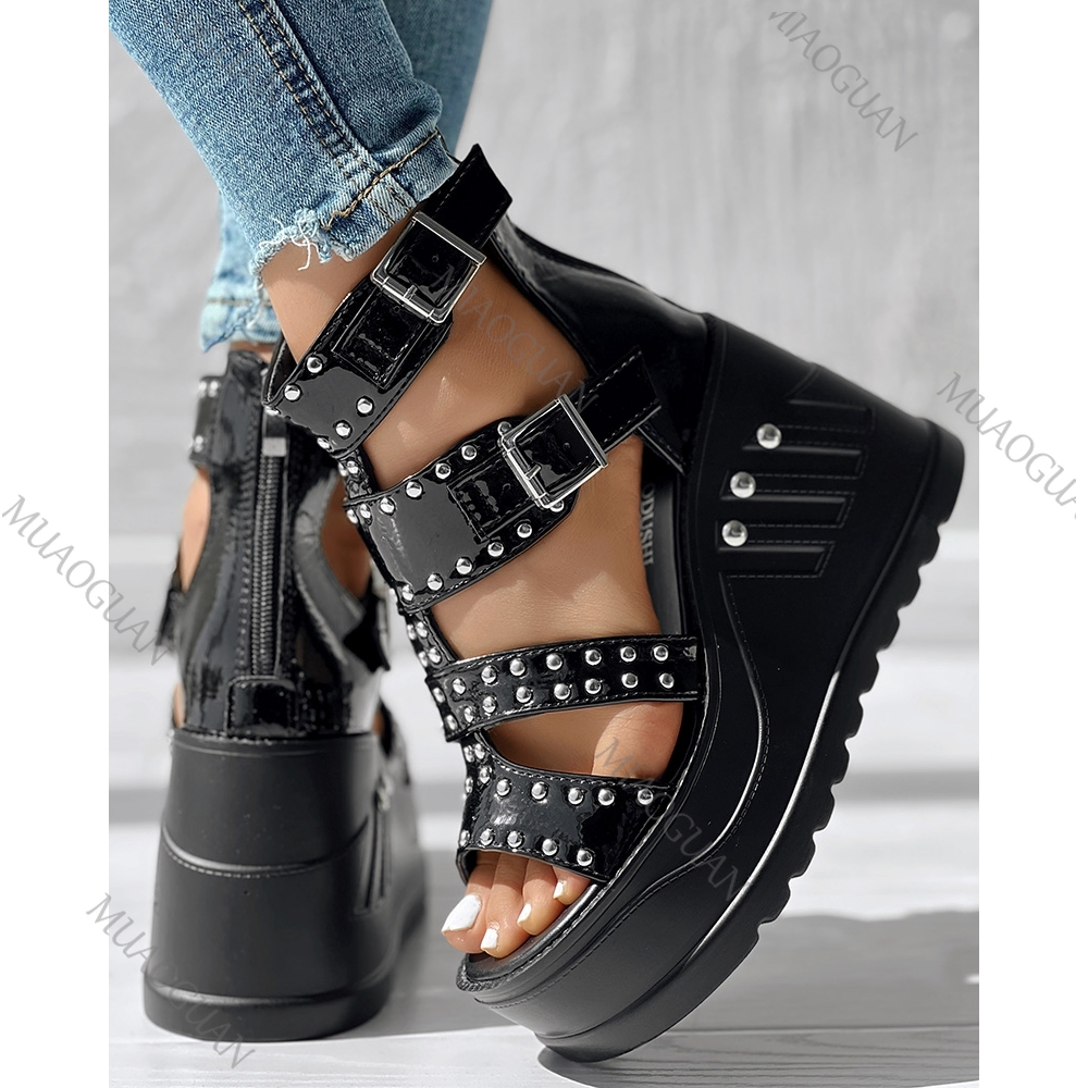 Fashion Women Peep Toe Black S - Street Fashion Ladies recension och pris