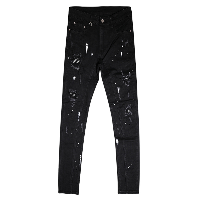 Streetwear Fashion Men Jeans B - Distressed Jean Rip recension och pris