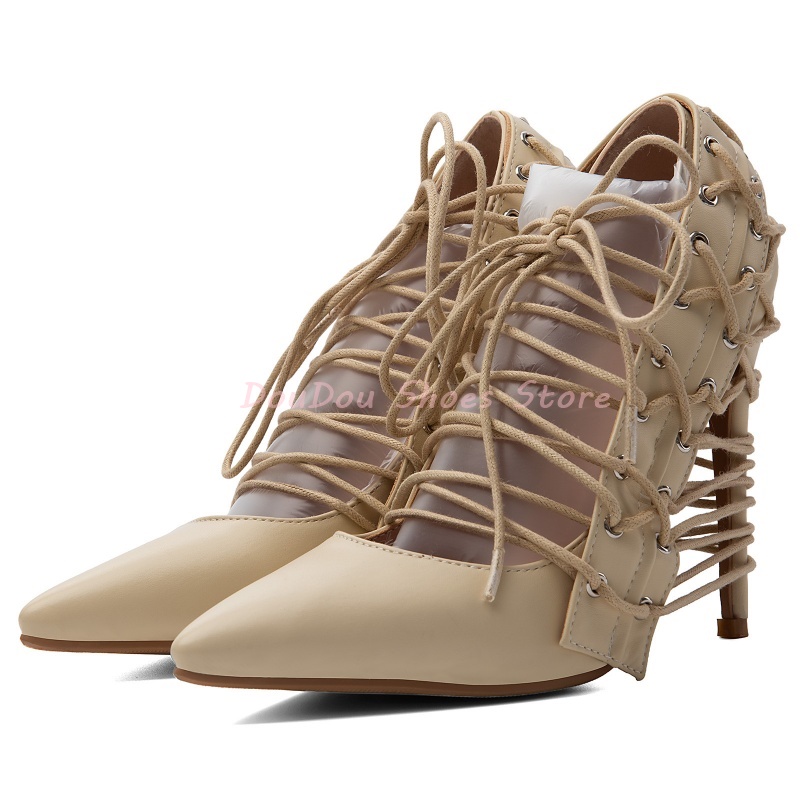 Beige Cross Strap Cutout Cover - Street Fashion Ladies recension och pris