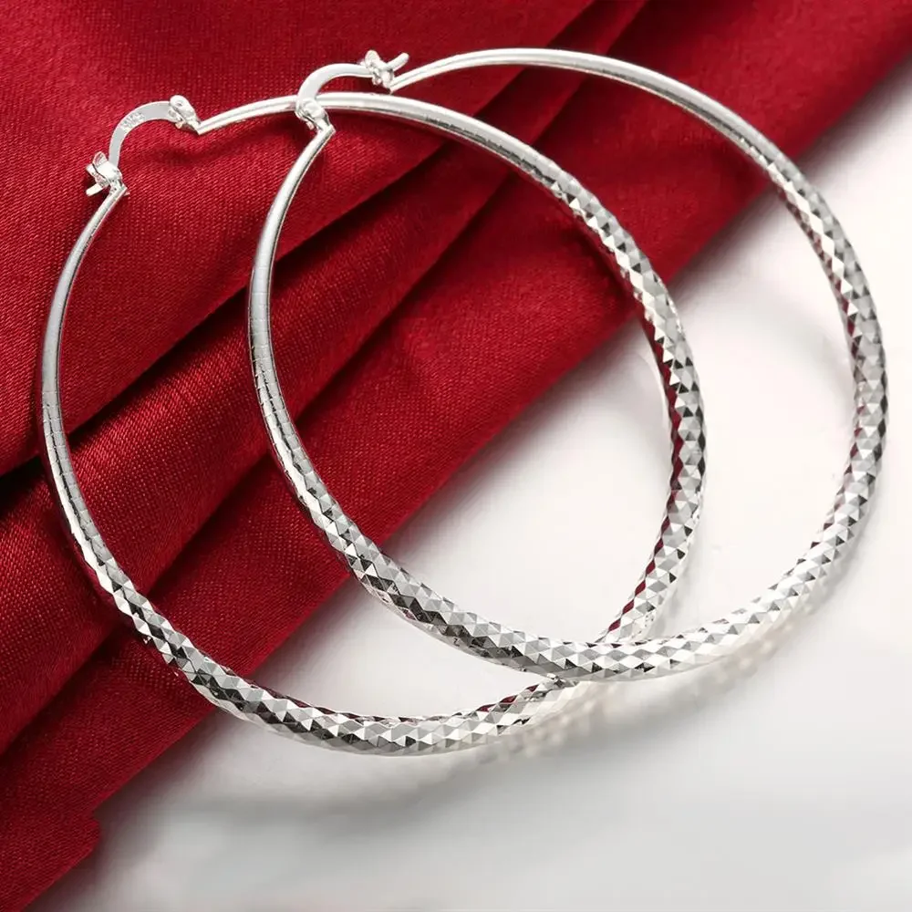 Hot 925 Sterling Silver 7CM  E - Street Fashion Earrings recension och pris