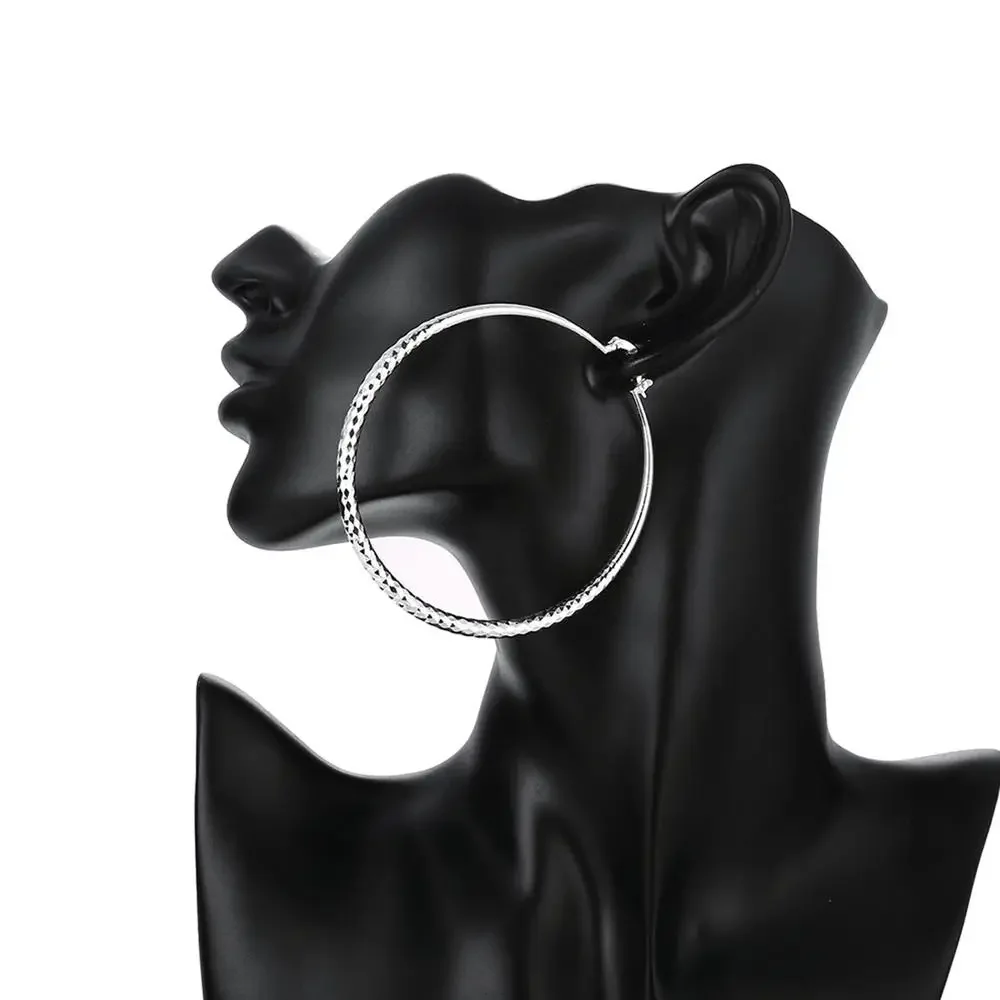 Hot 925 Sterling Silver 7CM  E - Street Fashion Earrings recension och pris