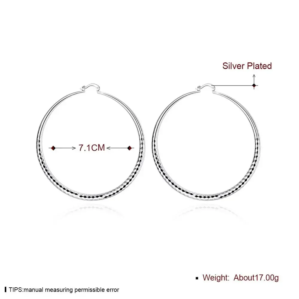 Hot 925 Sterling Silver 7CM  E - Street Fashion Earrings recension och pris