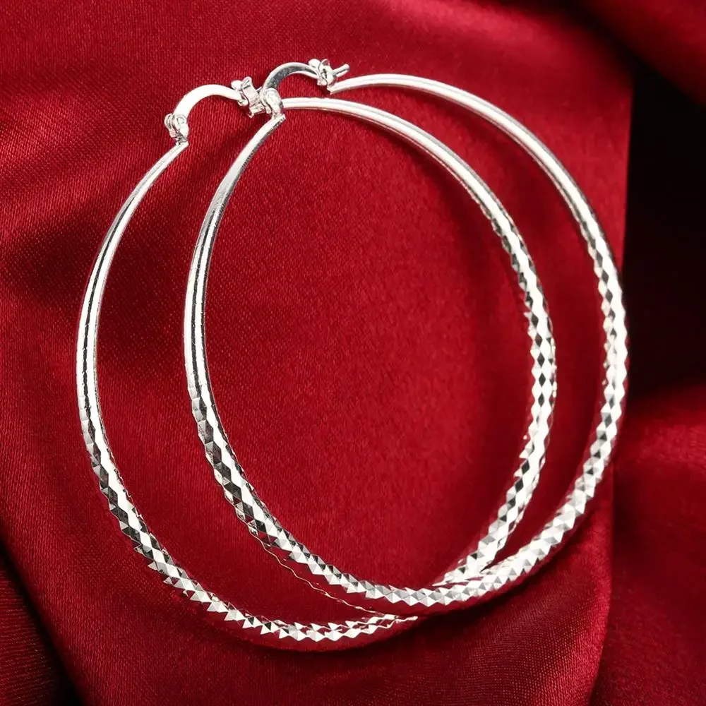 Hot 925 Sterling Silver 7CM  E - Street Fashion Earrings recension och pris