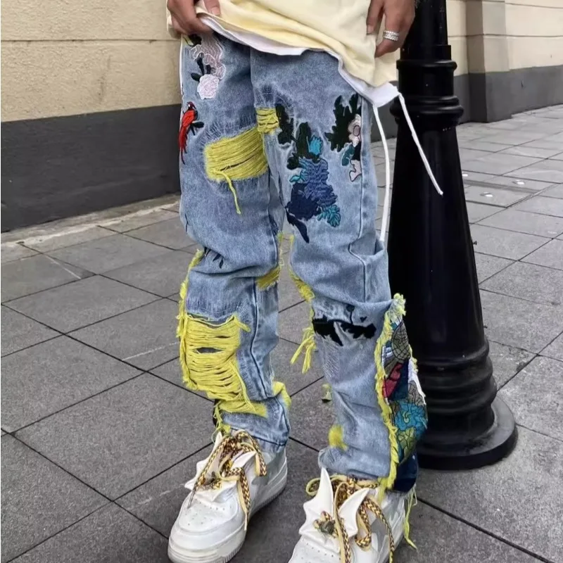 American Vintage Hip-hop Embro - Street Fashion Jeans Men recension och pris