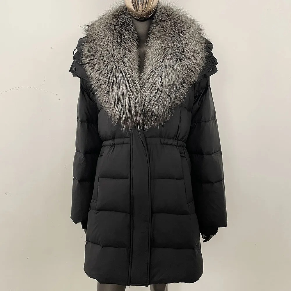 Real Fur Jacket Fashion Hooded - Street Fashion Official recension och pris