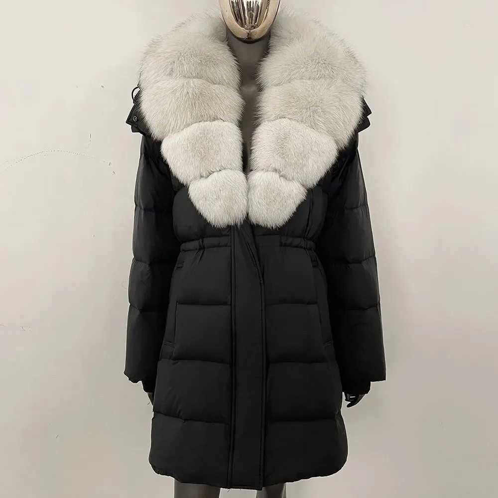 Real Fur Jacket Fashion Hooded - Street Fashion Official recension och pris
