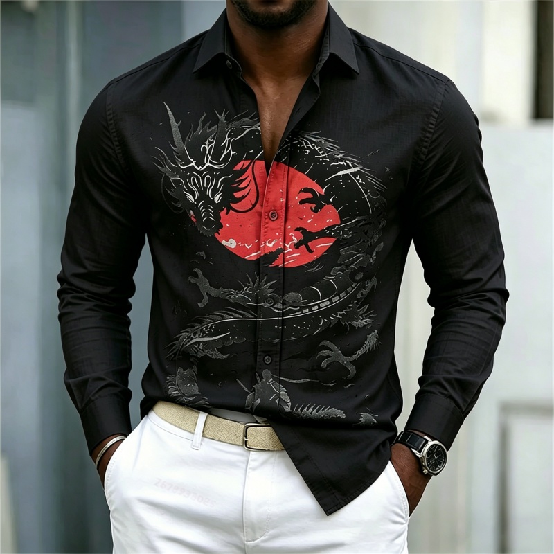 2026 New Men's Shirt White Bla - Street Fashion For 2026 recension och pris
