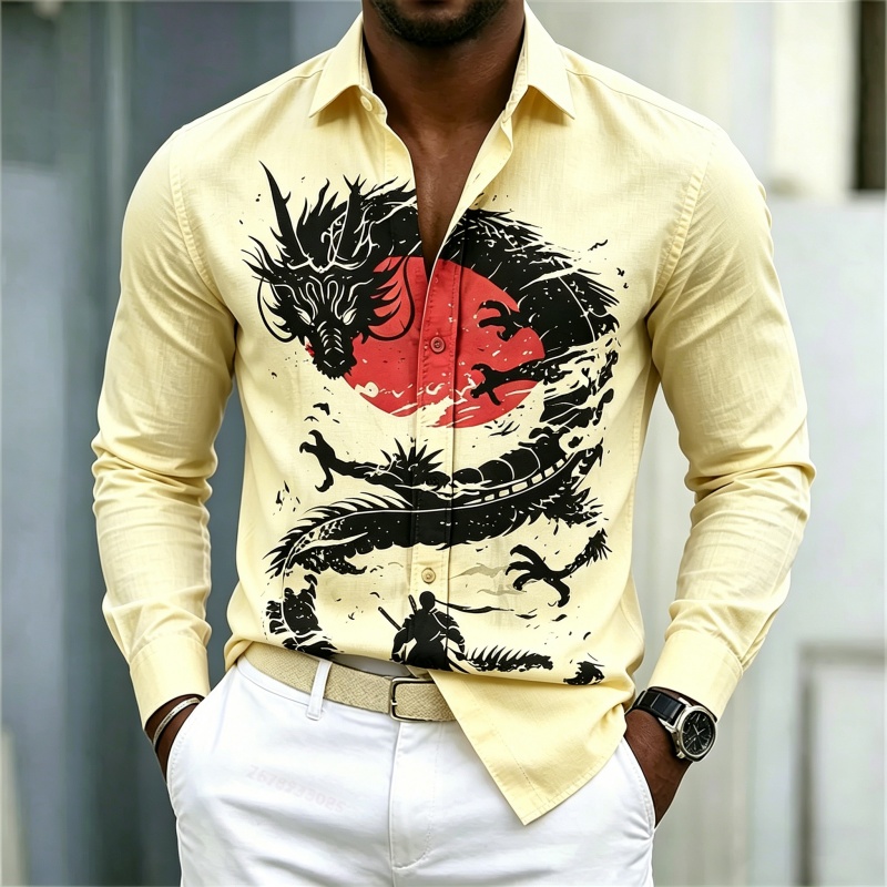 2026 New Men's Shirt White Bla - Street Fashion For 2026 recension och pris