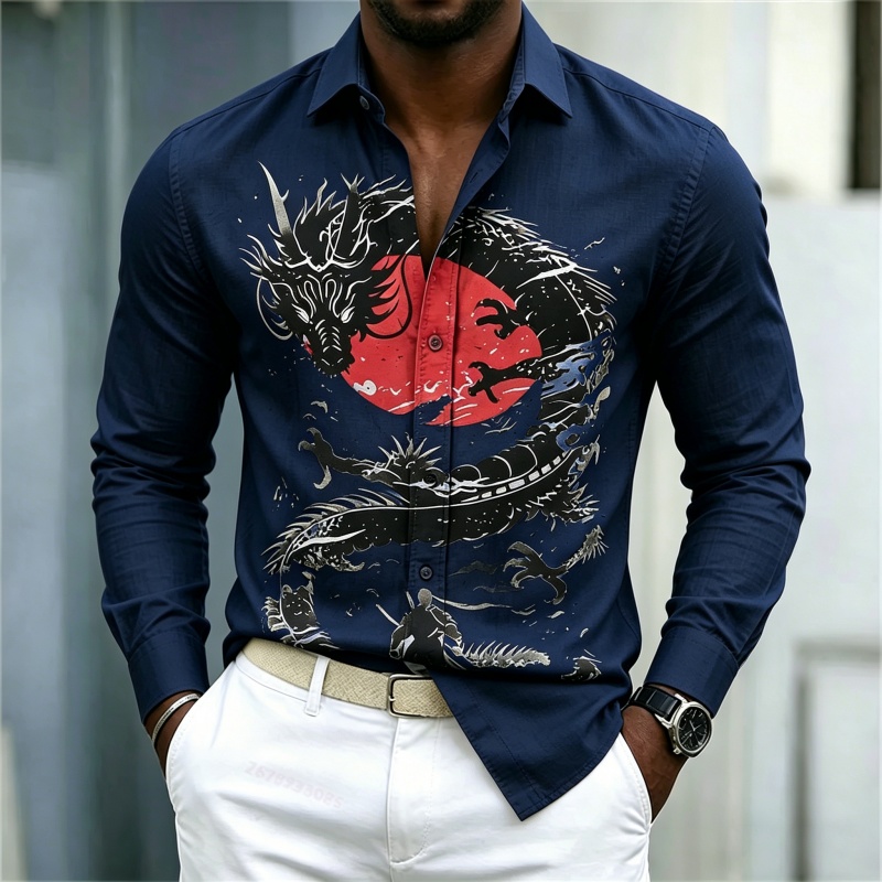 2026 New Men's Shirt White Bla - Street Fashion For 2026 recension och pris