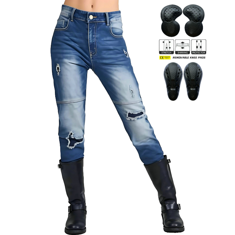 2026 Fashion Women's Protectiv - Distressed Jean Rip recension och pris