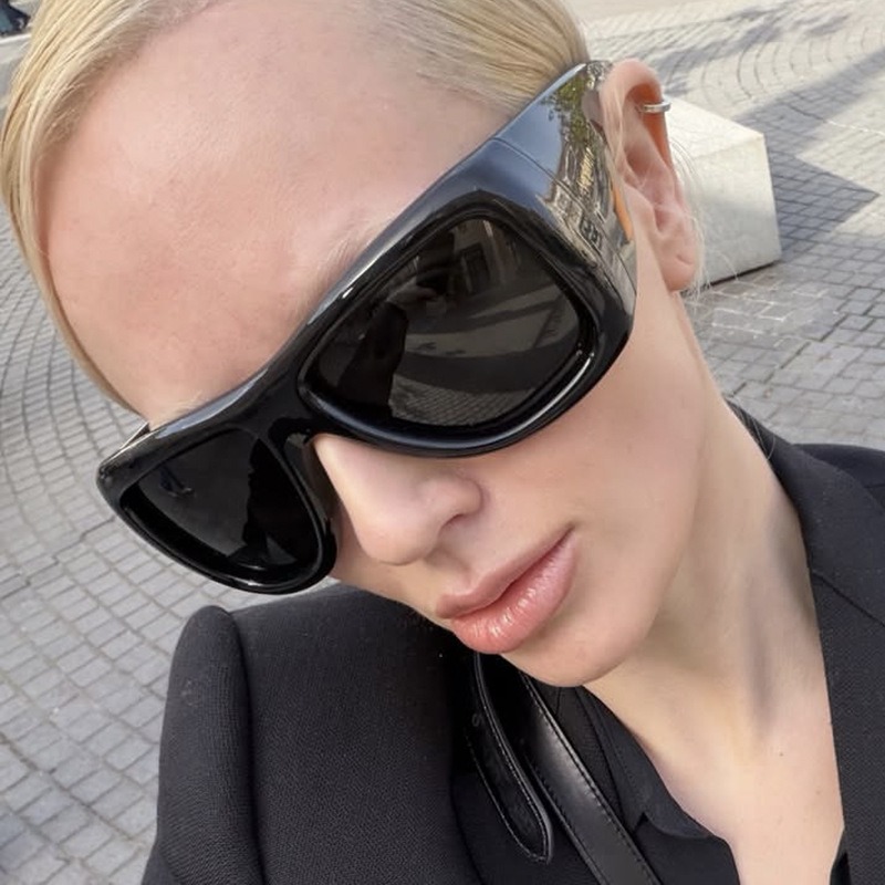 Vintage Oversize Square Y2K Su - Street Fashion Glasses recension och pris
