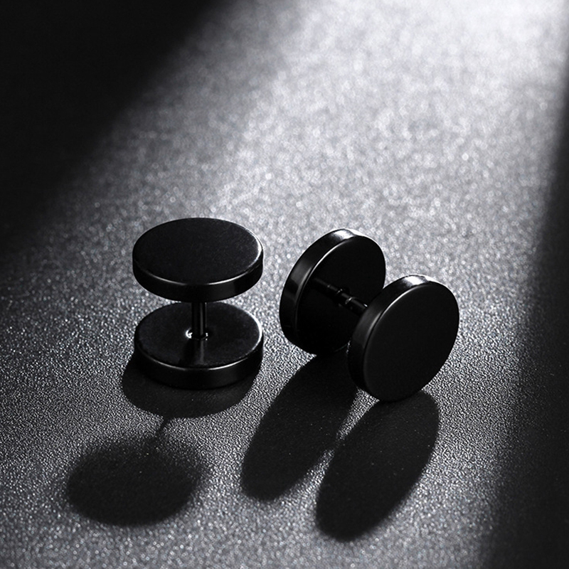6 Pairs Black Unisex Earrings  - Street Fashion Earrings recension och pris