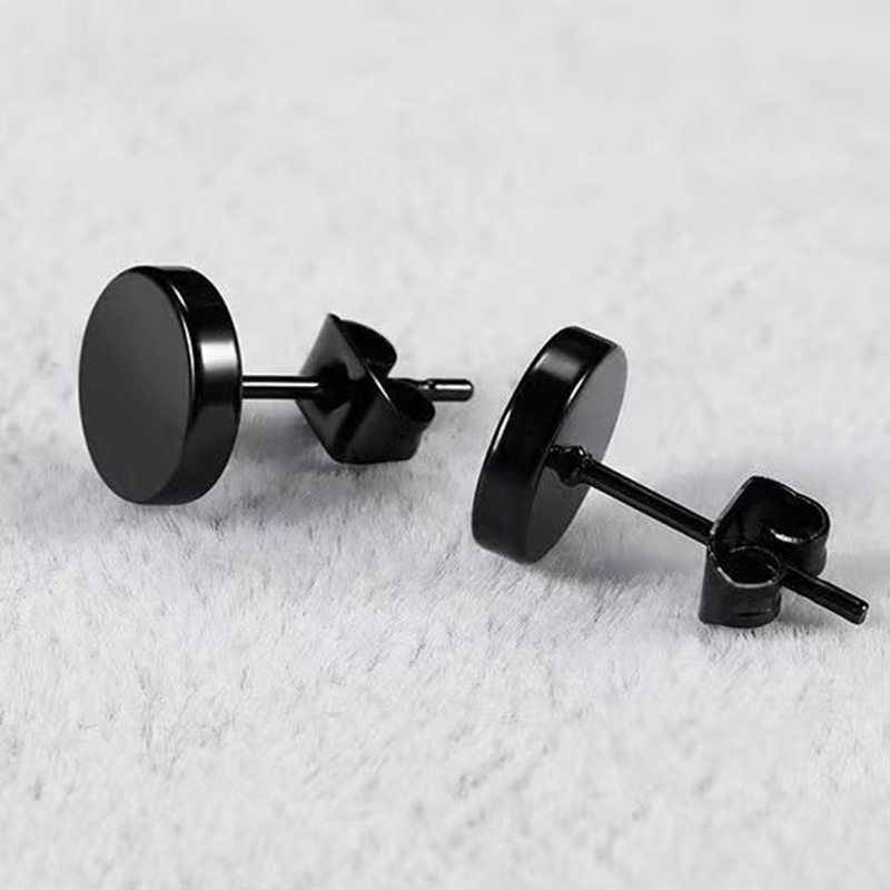 6 Pairs Black Unisex Earrings  - Street Fashion Earrings recension och pris