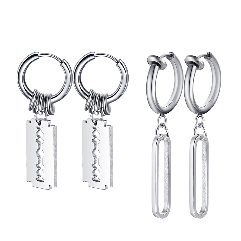 Fashion Stainless Steel Blade  - Street Fashion Earrings recension och pris