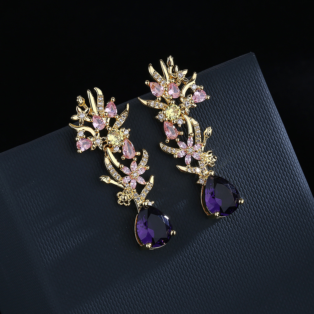 Exaggerated atmosphere zircon  - Street Fashion Earrings recension och pris