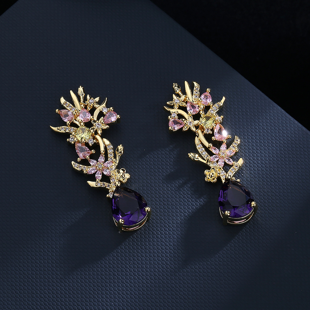 Exaggerated atmosphere zircon  - Street Fashion Earrings recension och pris