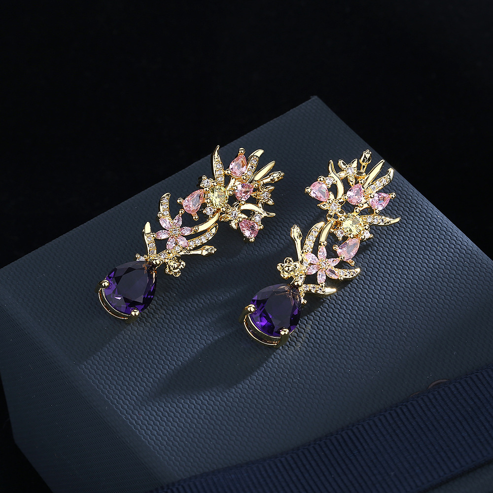 Exaggerated atmosphere zircon  - Street Fashion Earrings recension och pris