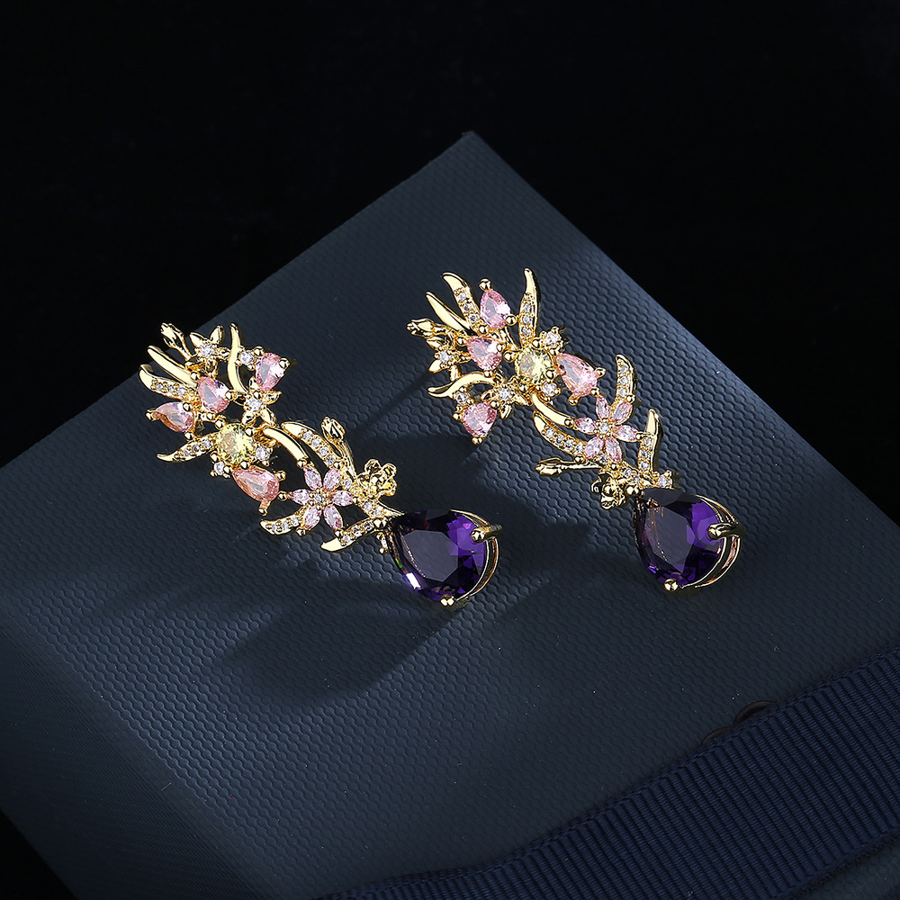 Exaggerated atmosphere zircon  - Street Fashion Earrings recension och pris