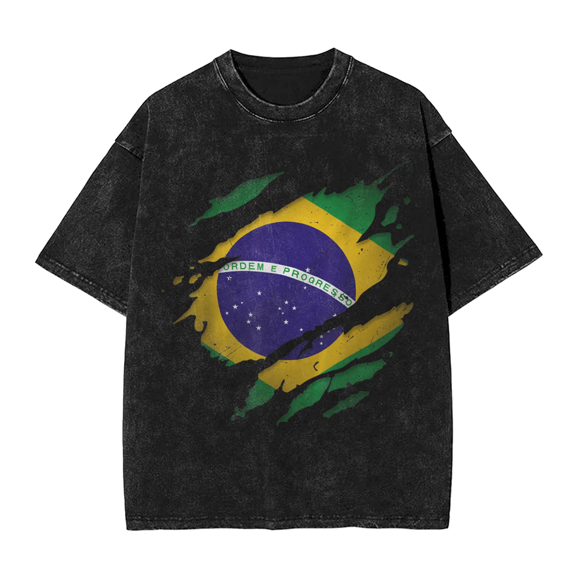 Brazil Brazilian Flag Washed T - Street Fashion Brazil recension och pris