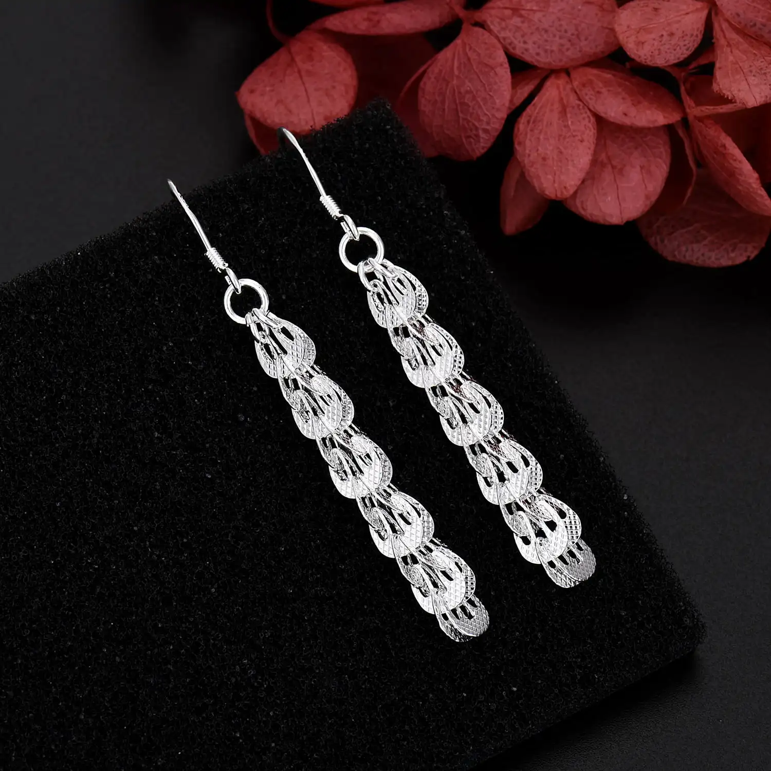 New fine 925 Sterling Silver E - Street Fashion Earrings recension och pris