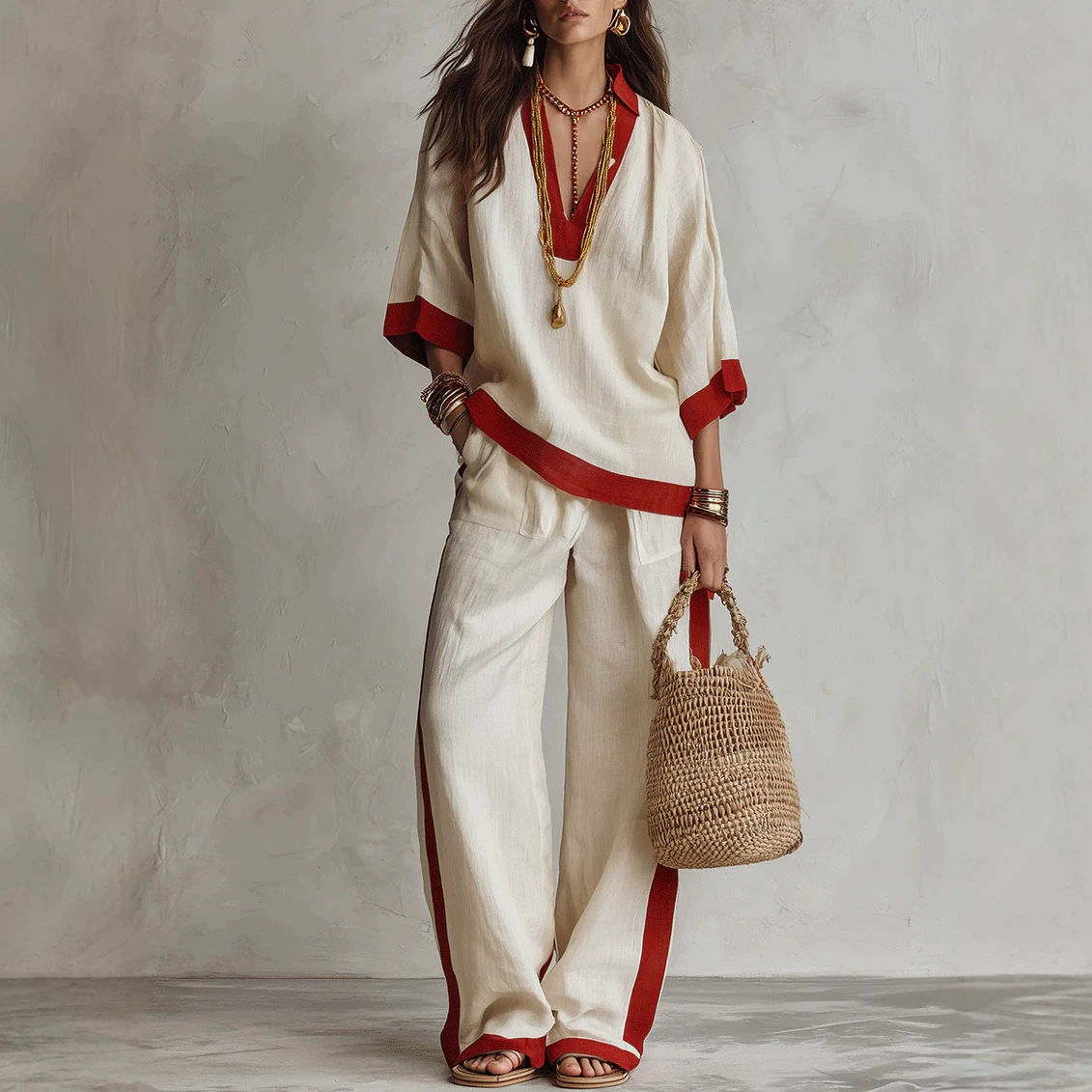 Casual Loose Two-piece Set Spr - Street Fashion China Girl recension och pris
