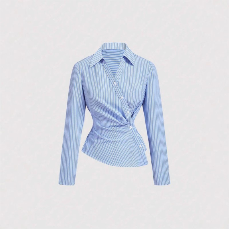 Fashion Striped Shirt For Fema - Street Fashion China Girl recension och pris