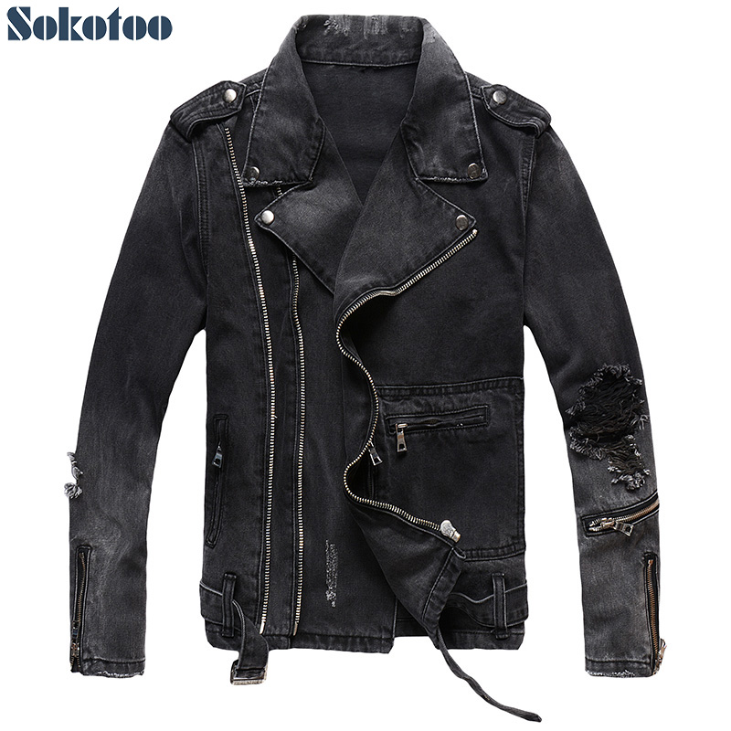 Sokotoo Men's zippers black de - Distressed Jean Rip recension och pris