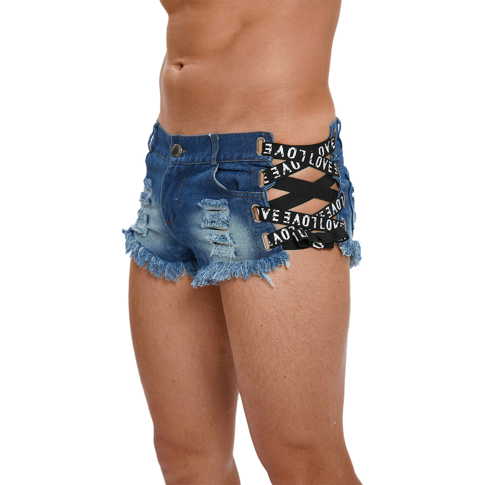 Mens Distressed Ripped Mini De - Distressed Jean Rip recension och pris