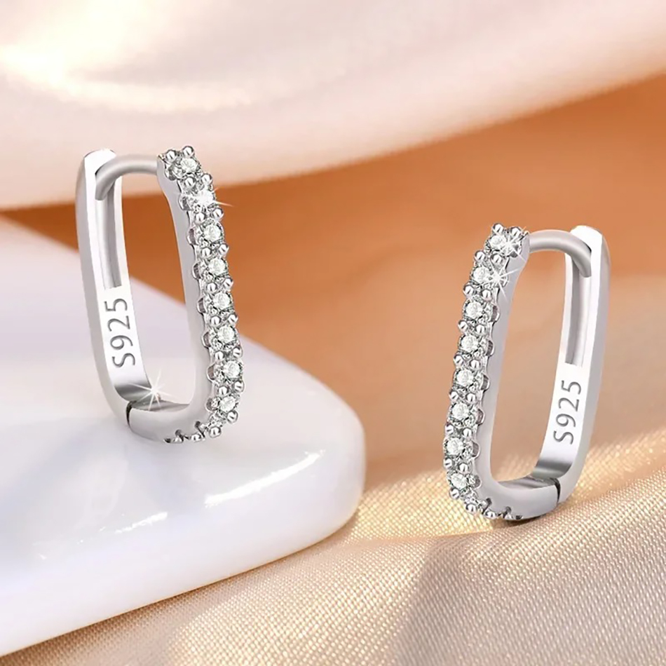 High-quality 925 Sterling Silv - Street Fashion Earrings recension och pris