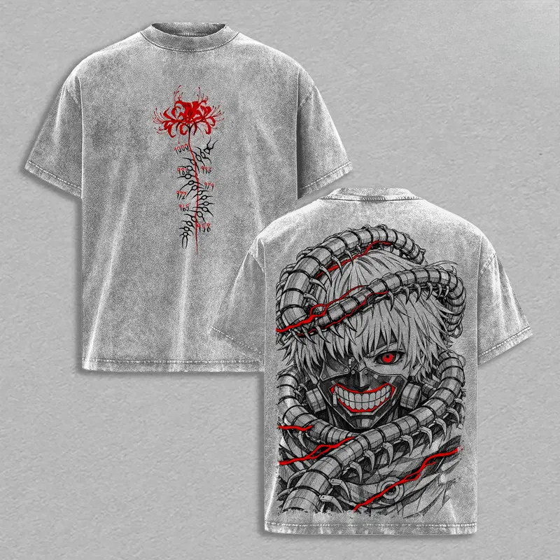 Manga Kaneki Ken Retro T Shirt - Street Fashion Tokyo recension och pris