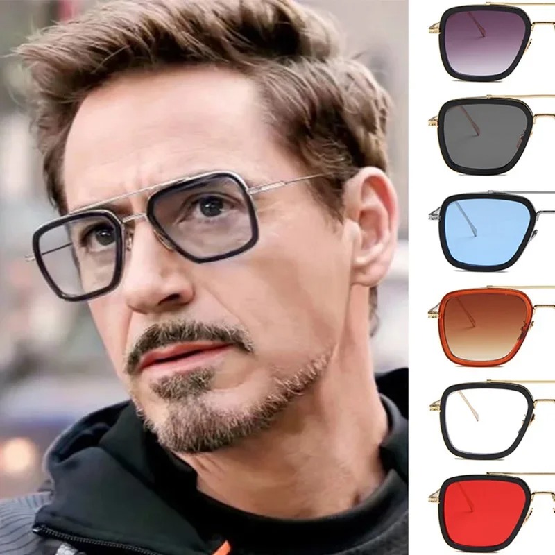 Steam Punk Tony Stark Sunglass - Street Fashion Glasses recension och pris