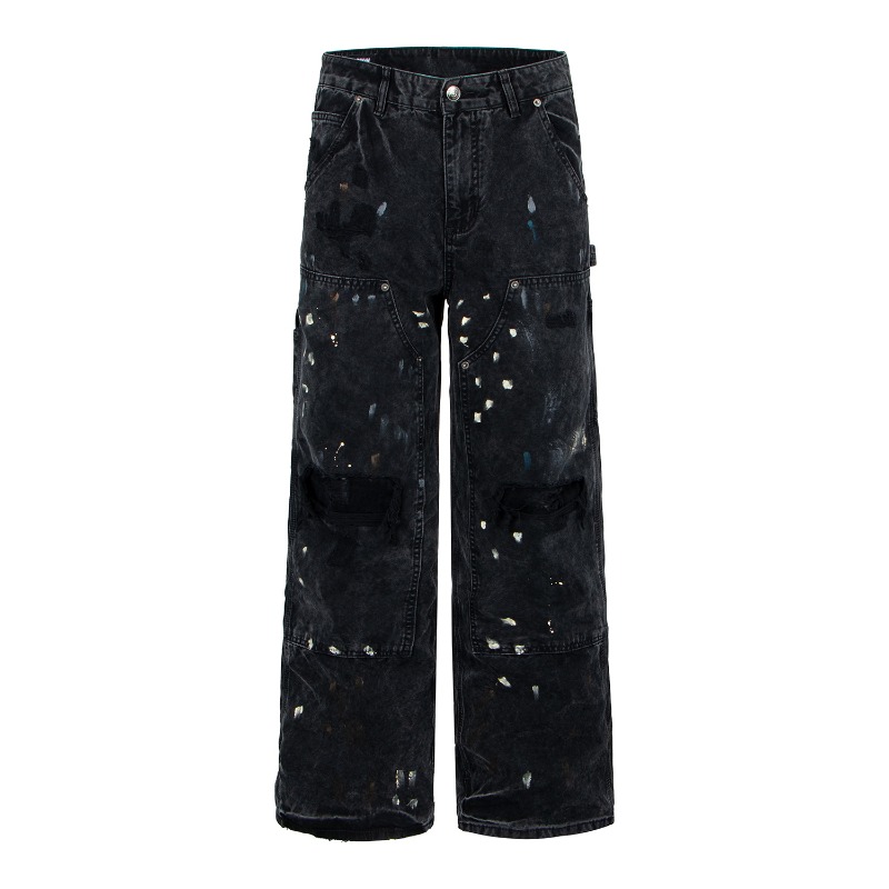 American Retro High Street Rip - Street Fashion Jeans Men recension och pris